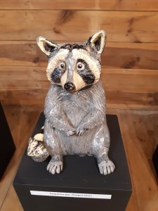 Zdjęcie eksponatu Muzeum Etnograficznego w Toruniu. Na wystawie szop pracz.